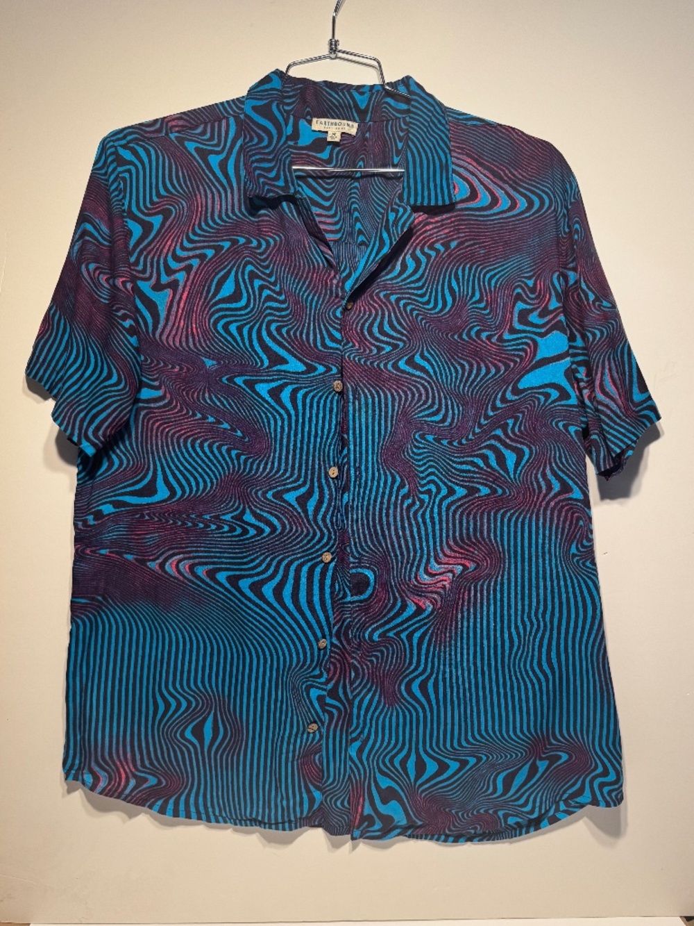 Earthbound Trading Co Psychedelic Button Shirt Medium